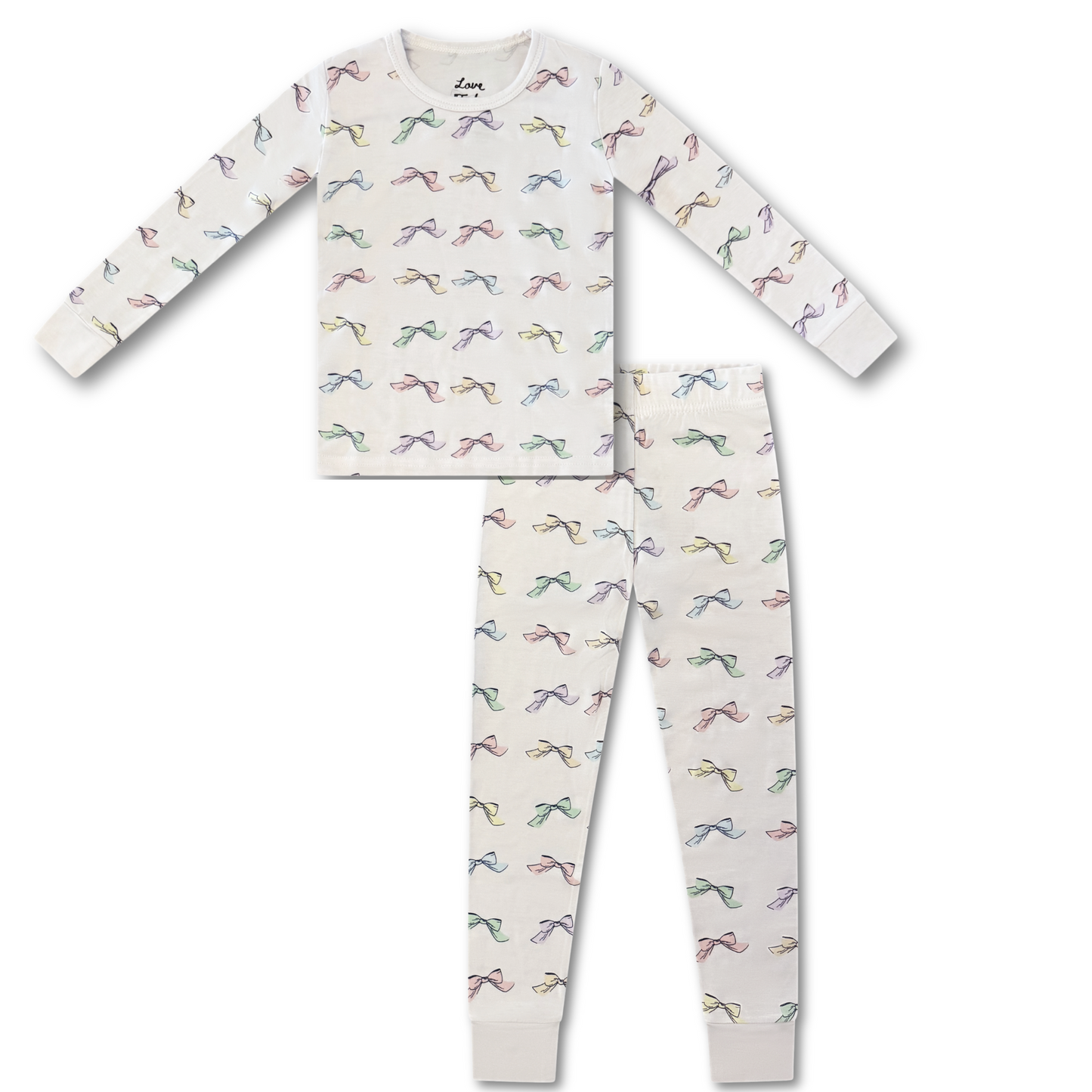 Pastel Bow Pajama Set