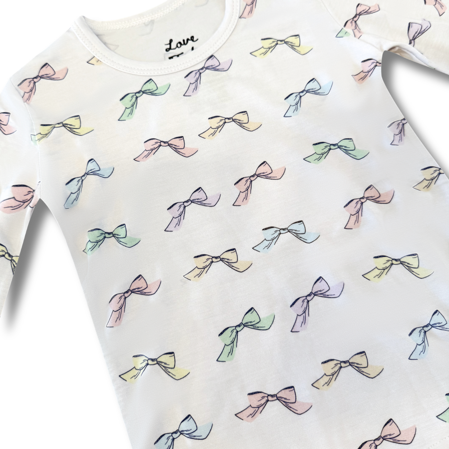 Pastel Bow Pajama Set