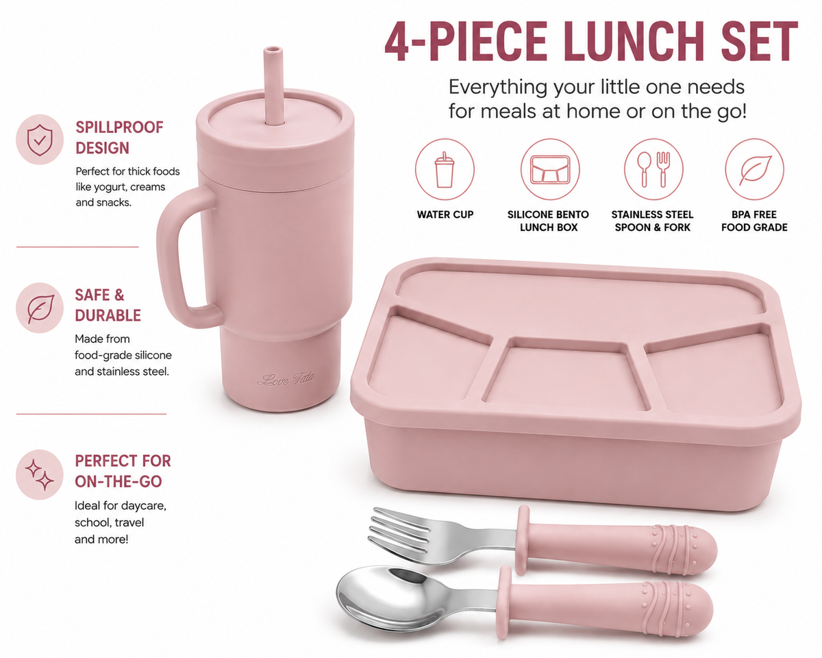 Silicone Bento 4 Piece Lunch Box Set