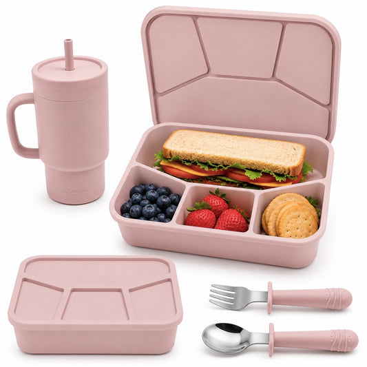 Silicone Bento 4 Piece Lunch Box Set