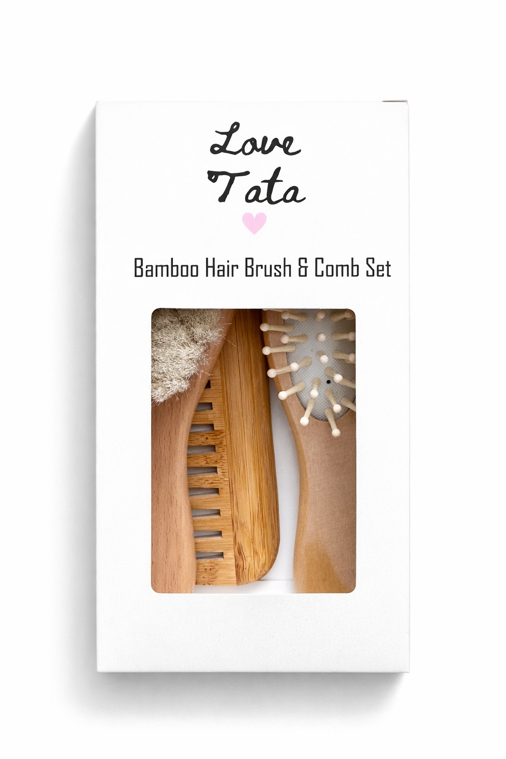 Love Tata Personalized Bamboo 3 Piece Brush Set